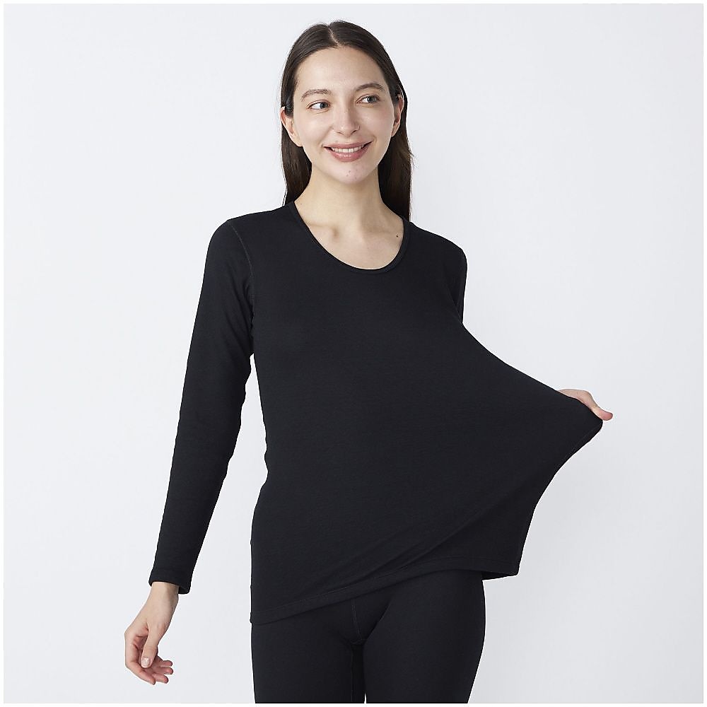 プレミアホットインナー　ブレスサーモ　厚手 for Active クルー長袖W