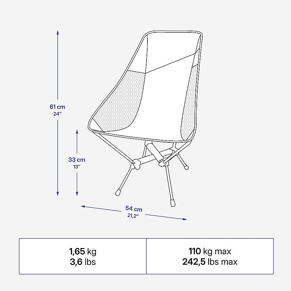 折りたたみローチェアLハイバックBEG