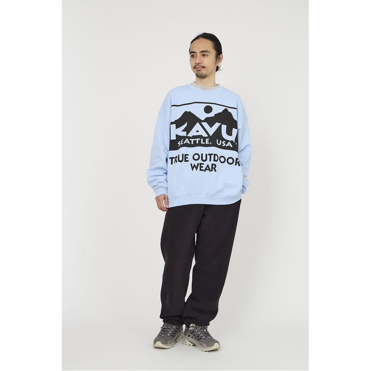 KAVU　ビッグロゴスウェット　L.Blue　XL