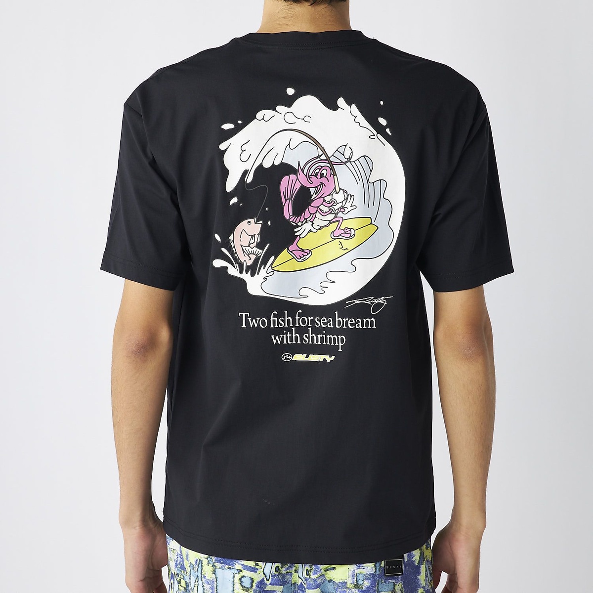 メンズRUSTYハンソデUVTシャツ