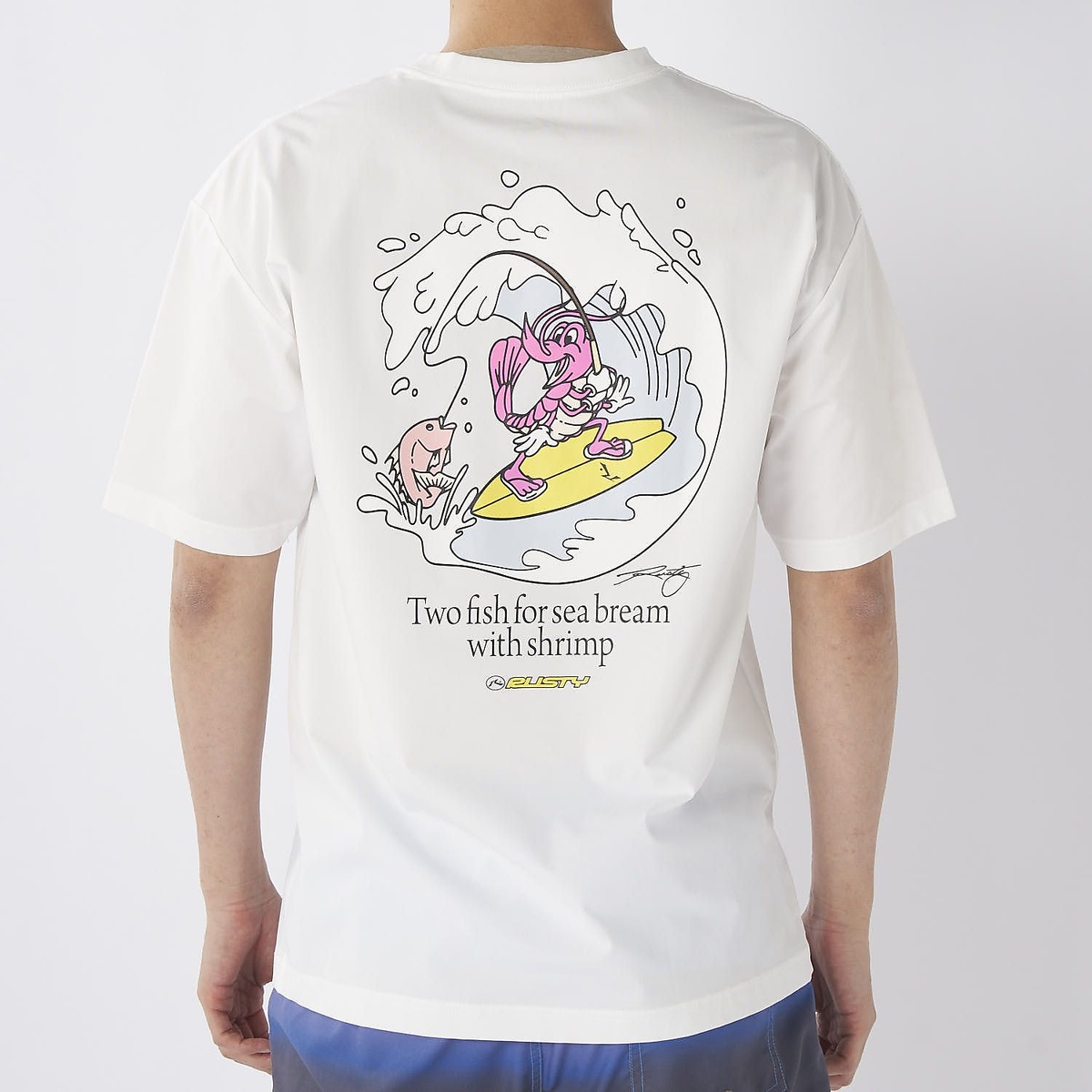 メンズRUSTYハンソデUVTシャツ