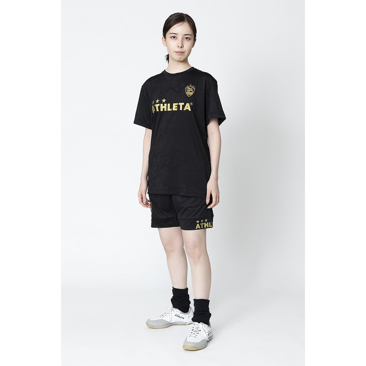 FCA ジャガードプラTシャツBLK