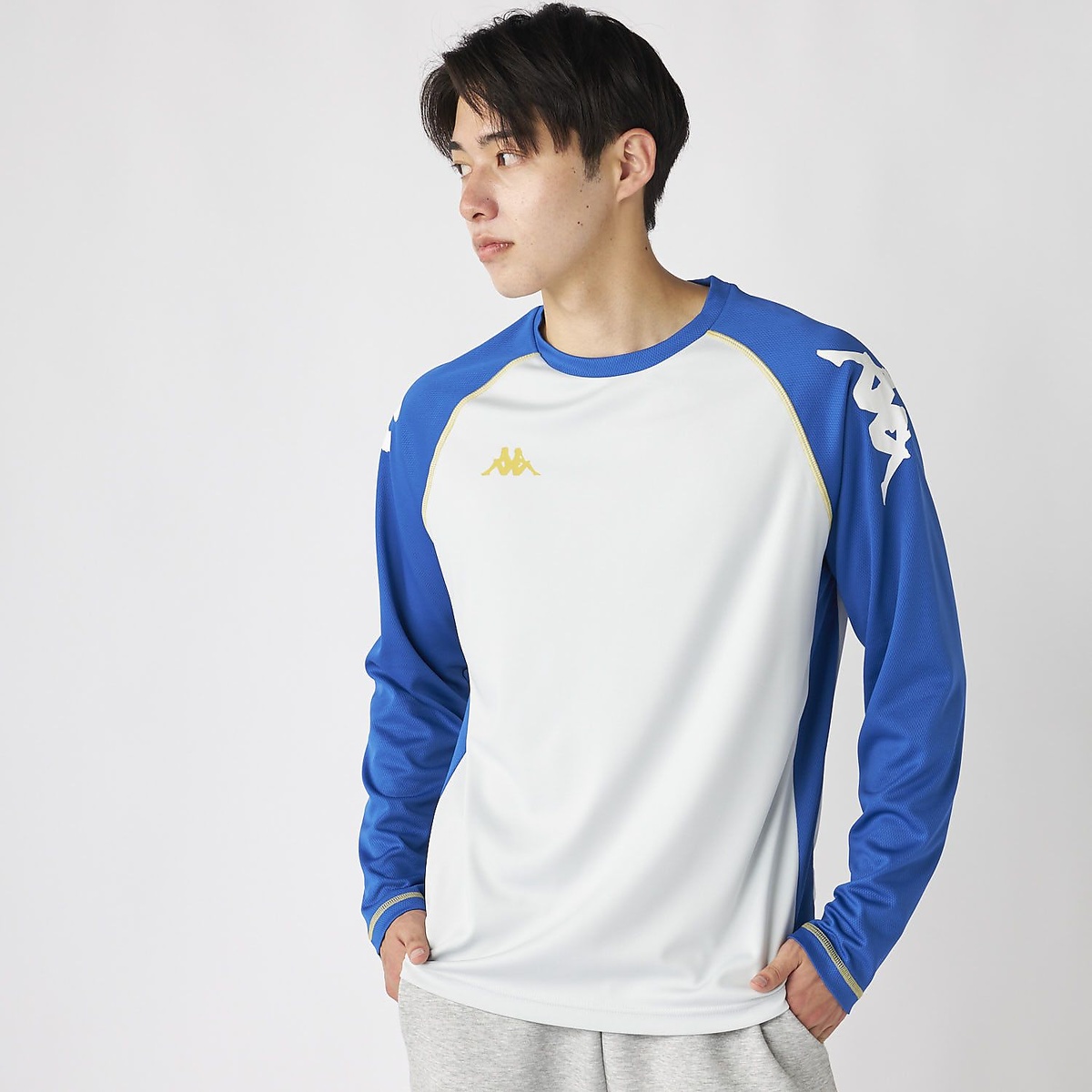 長袖Tシャツ　飾りステッチ×オミニ