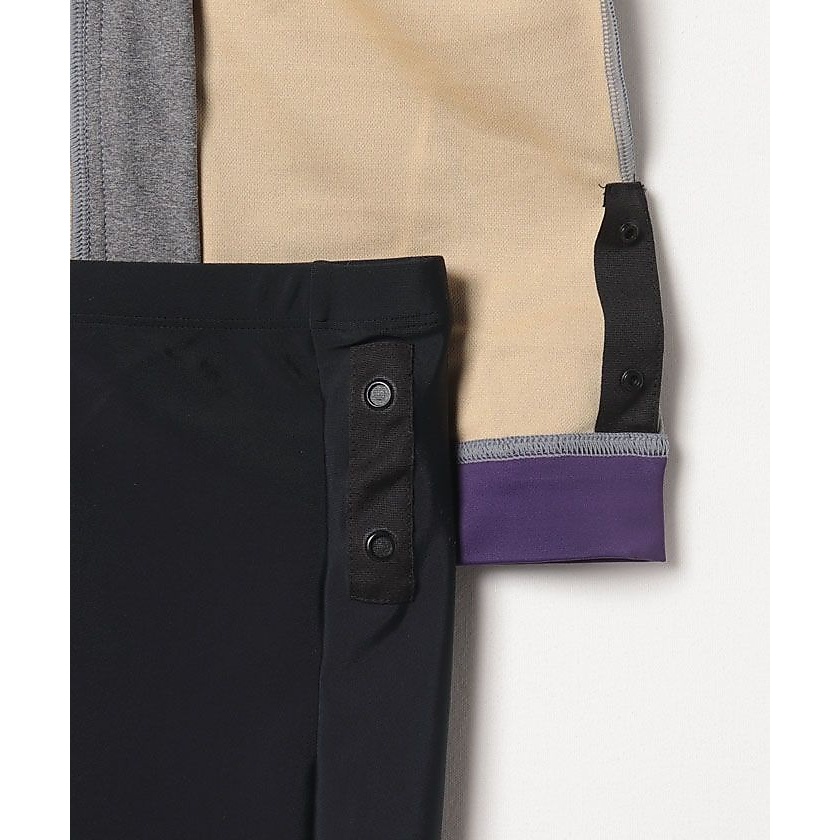 レディースセパレート半袖水着フルジップ