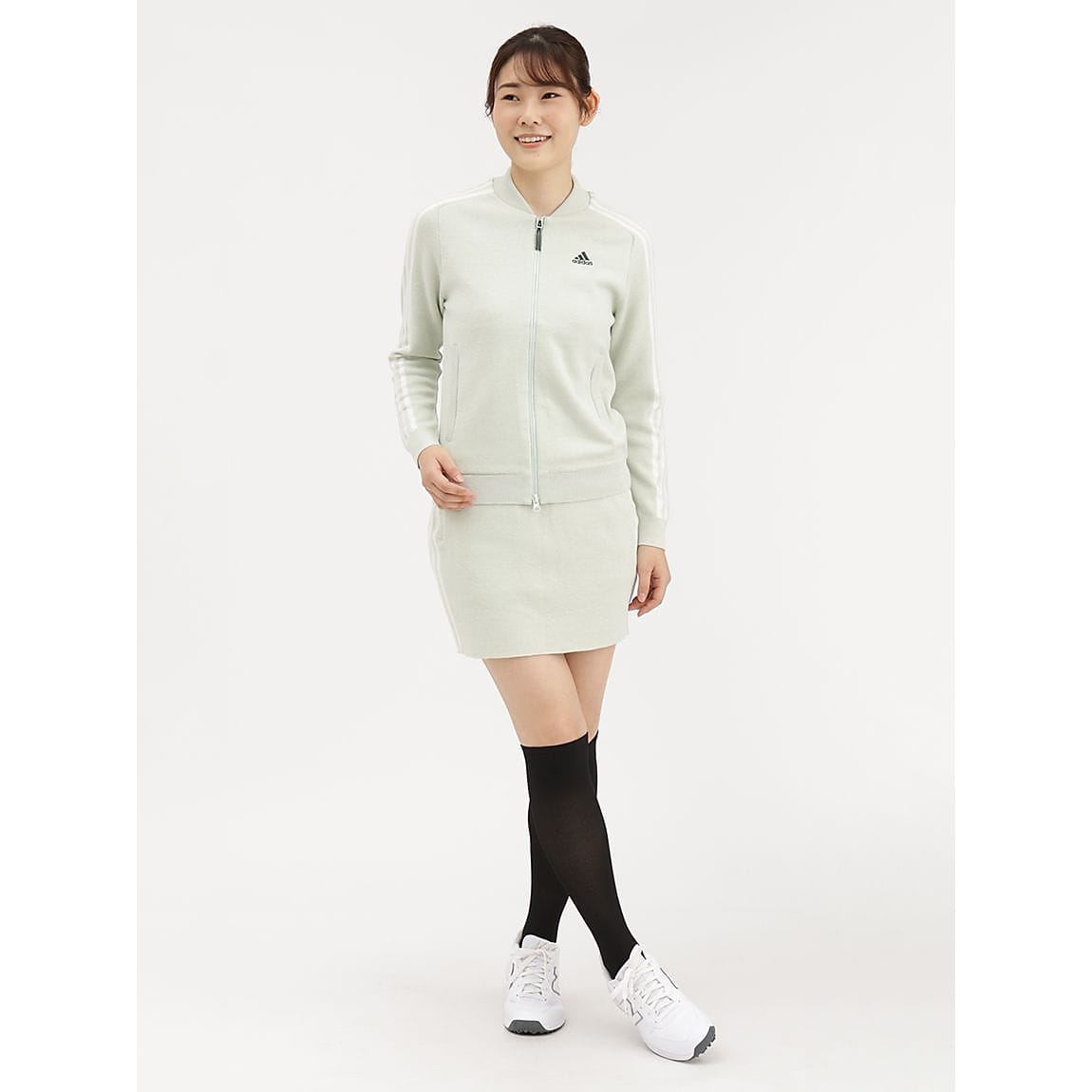スリーストライプス ニットスカート