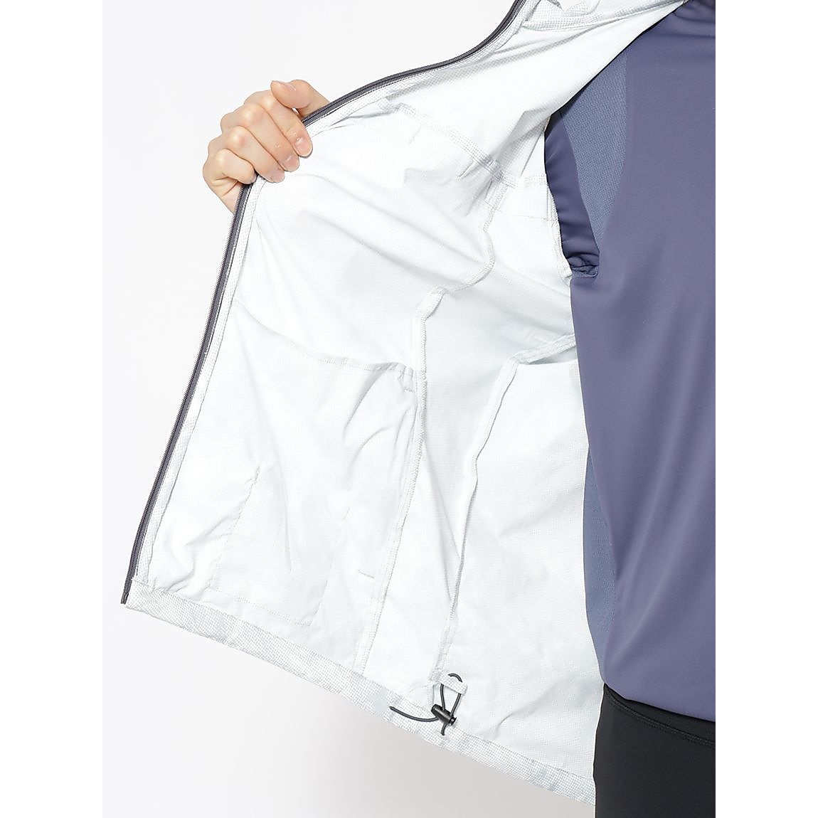 for RUN  軽量撥水ストレッチ ウインドプリントジャケット MENS