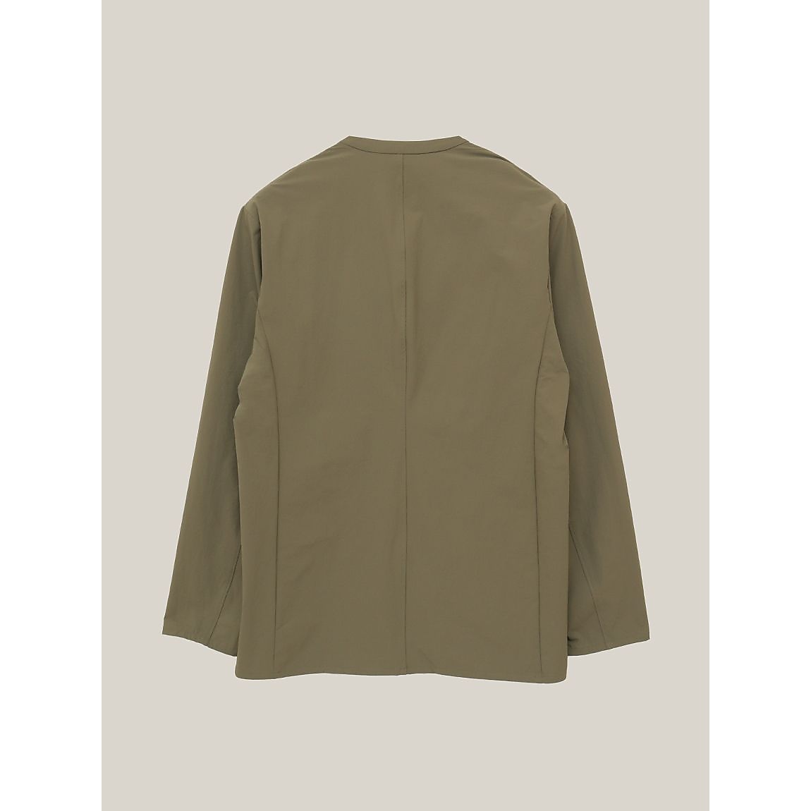 リサイクル裏ドビーナイロン カラーレスジャケット MENS