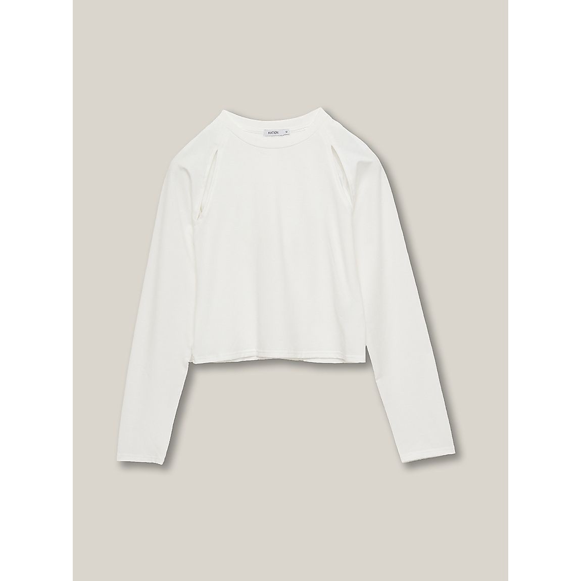 ミリオラメントベア天竺 スリットロングスリーブTシャツ LADIES