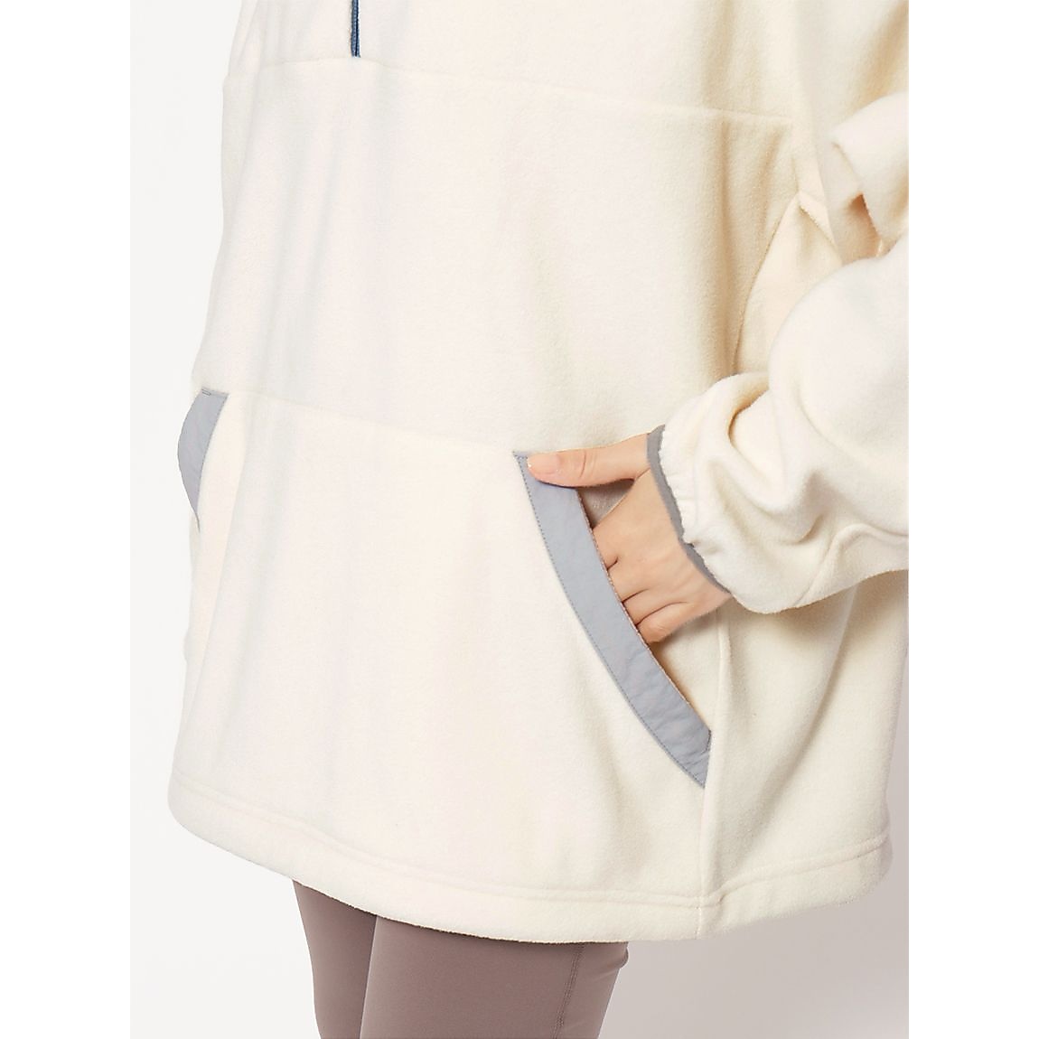 マイクロフリース ハーフジップフーディUNISEX