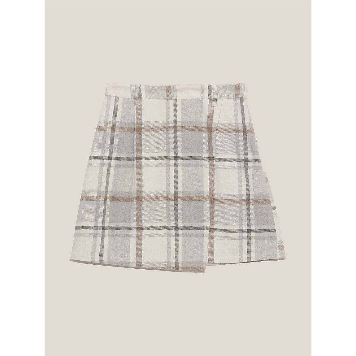 ビッグチェック ミニラップスカート