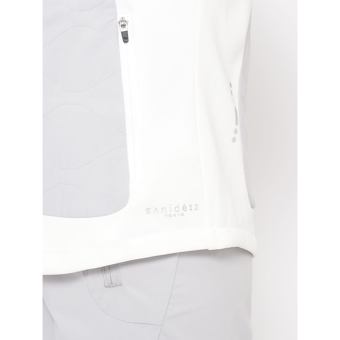 HYBRID 中綿/ジャージ スタンドカラーベスト LADIES