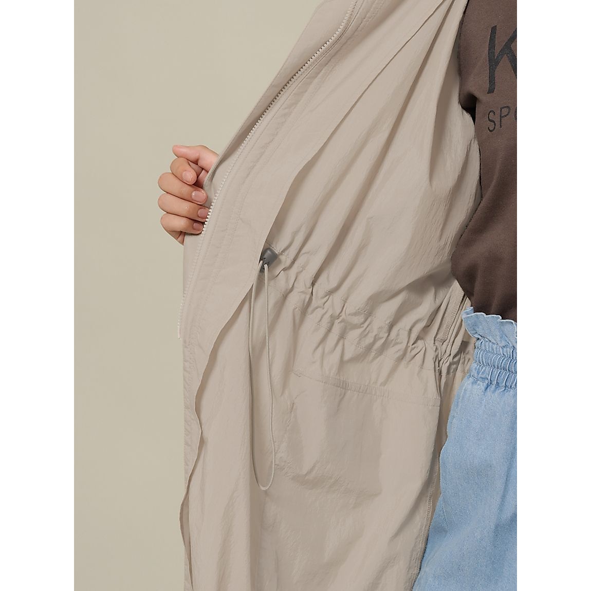 ストーンナイロン ロングコート