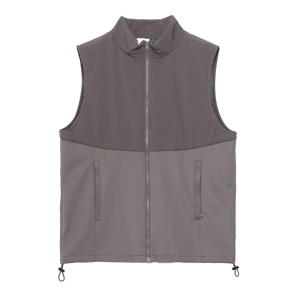 エステルタフタ中綿ハイブリッド スタンドカラーベストMENS