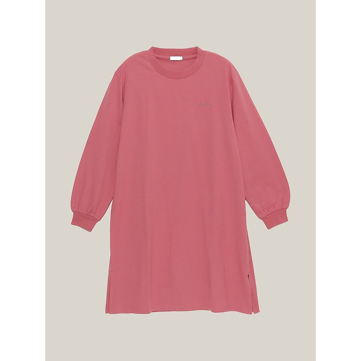 USAコットン オーバーサイズチュニック長袖Tシャツ