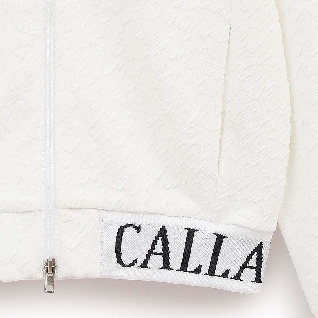 フラワージャカードスウェットパーカー