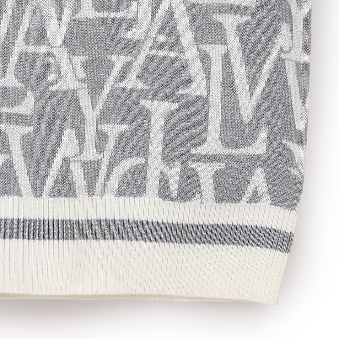 ロゴジャカードニットベスト