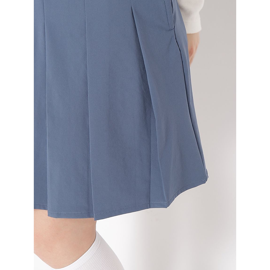 4wayストレッチ プリーツロングスカート