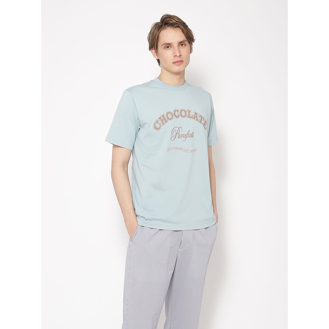 コットンポリエステル ベーシックプリントTシャツUNISEX