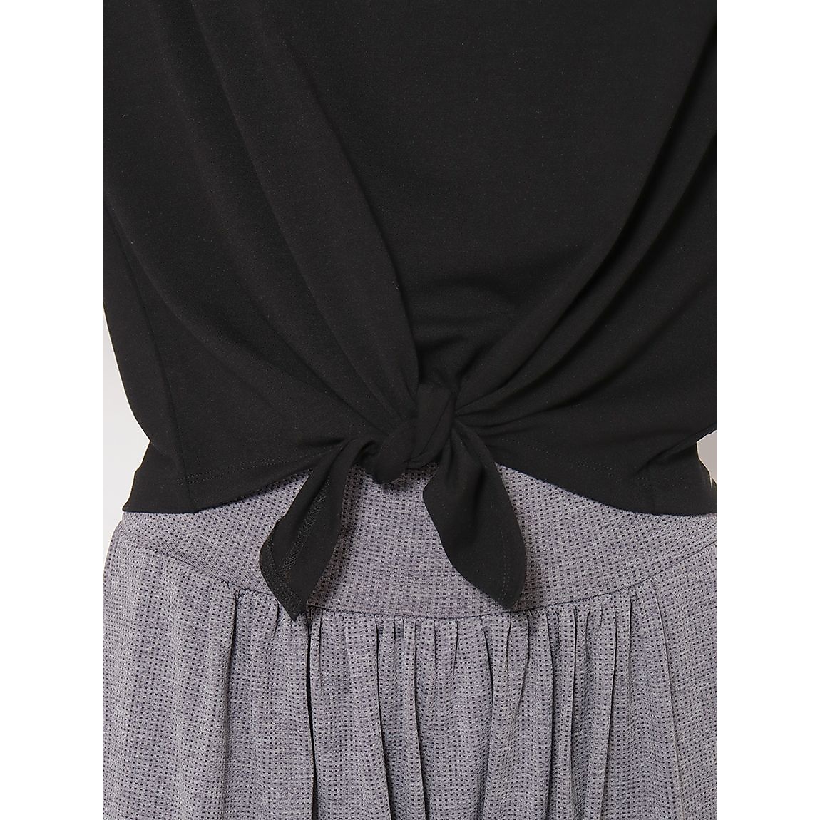 ポリエステルレーヨン天竺 ノットリボンTシャツ LADIES