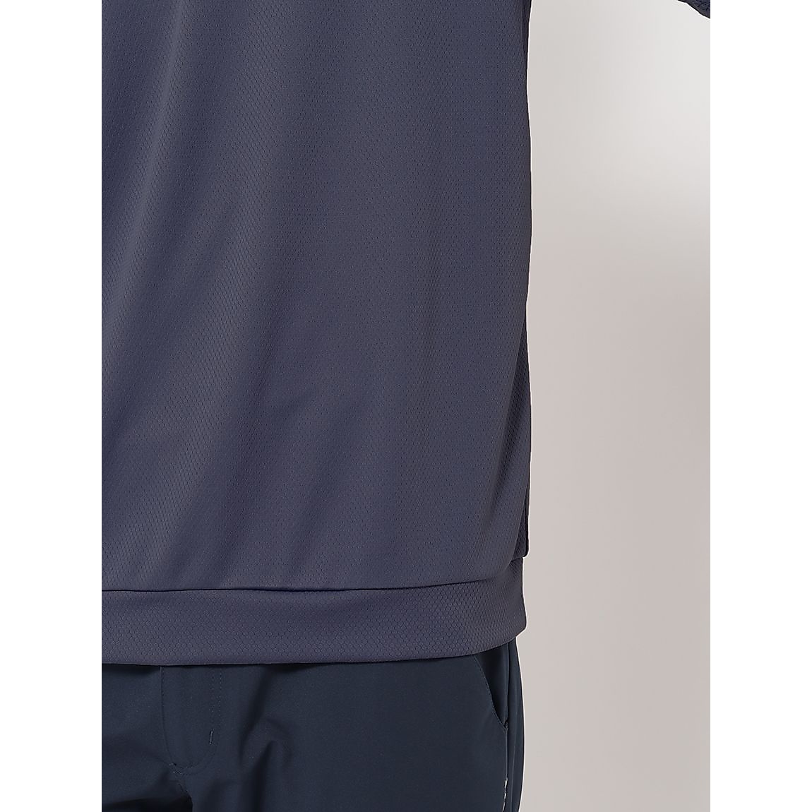 ハニカムメッシュスム-ス for GOLF ハーフジップ裾リブ＆長袖 MENS