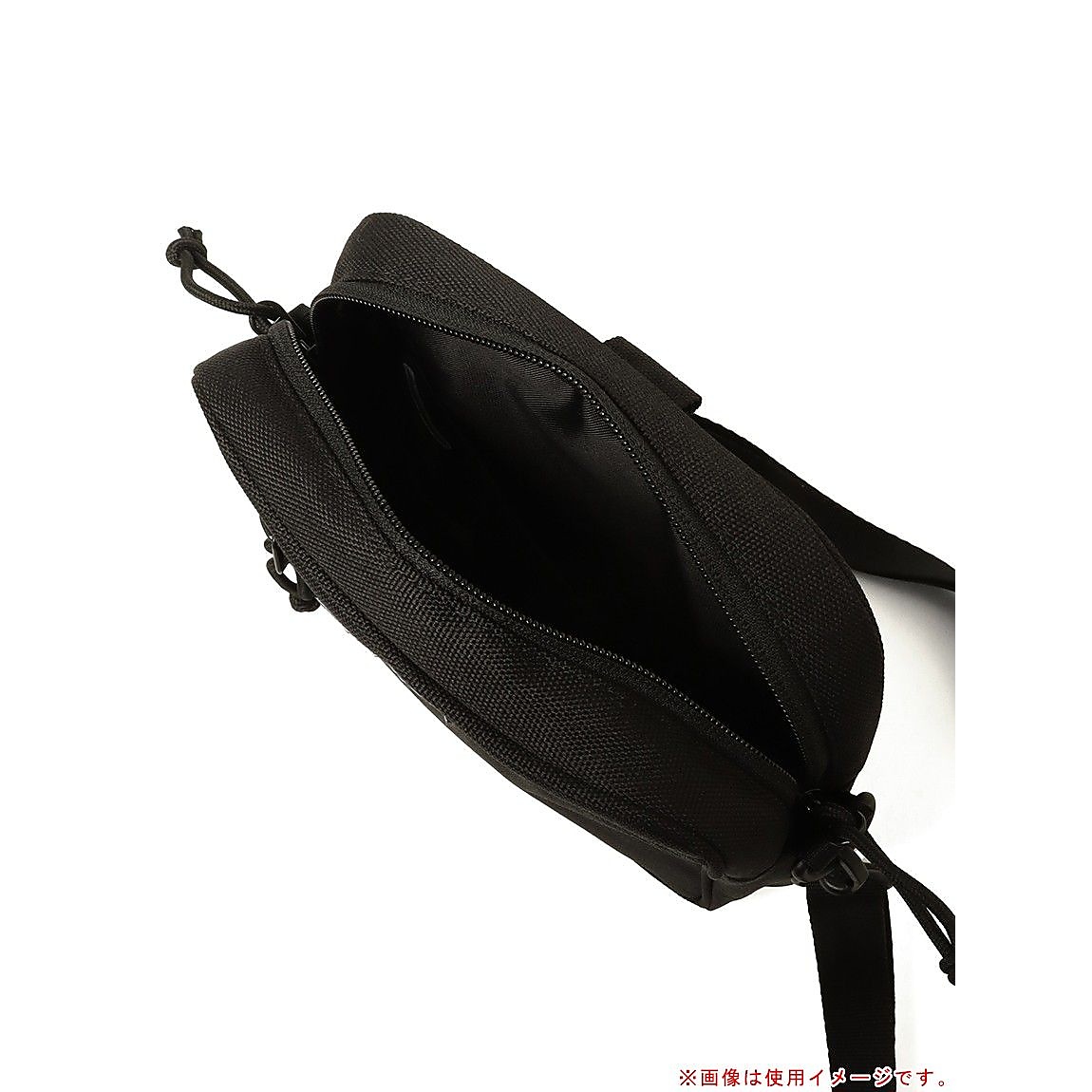 SQUARE SHOULDER POUCH BLK