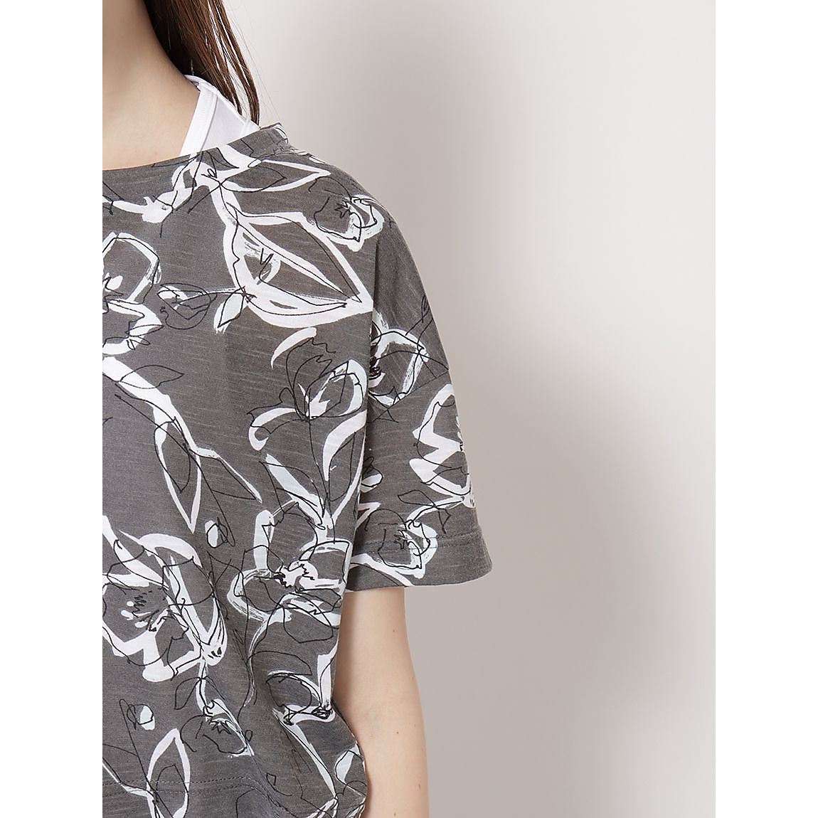 スラブ天竺×フルダルスムース プリントTシャツ&タンクLADIES