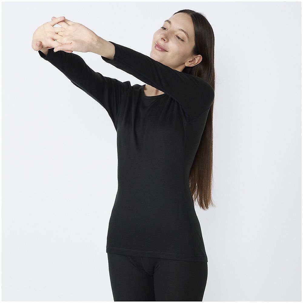 プレミアホットインナー　ブレスサーモ　中厚 for Active クルー長袖W