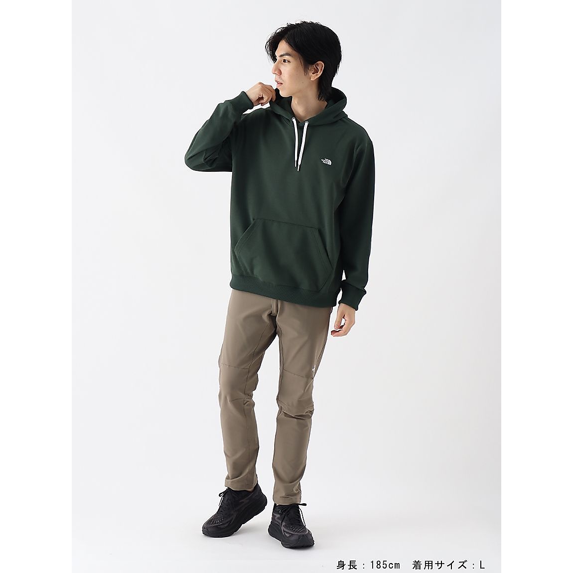 S LOGO HTR SWT HD(スモールロゴヘザースウェットフーディー)