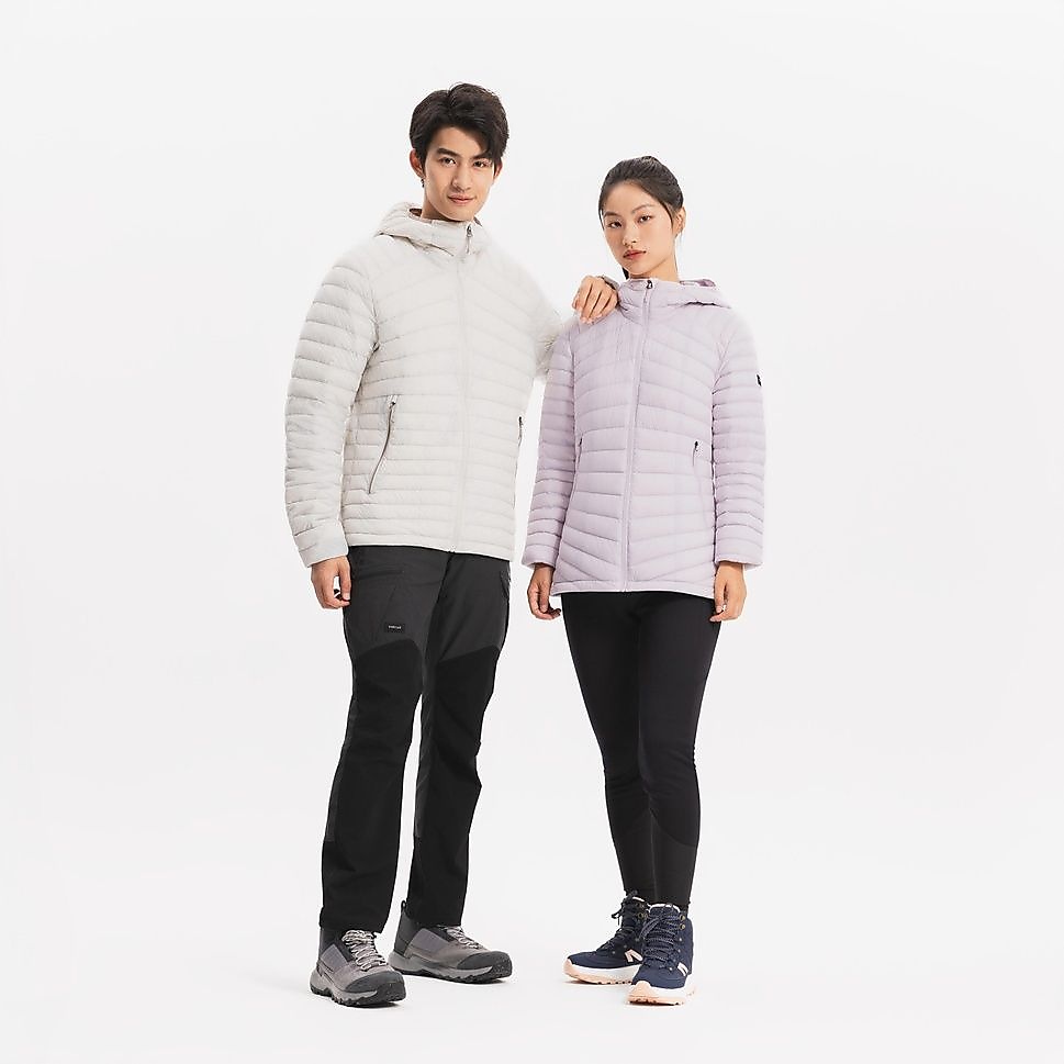 FORCLAZレディースダウンジャケット フード付きTREK100 PPL