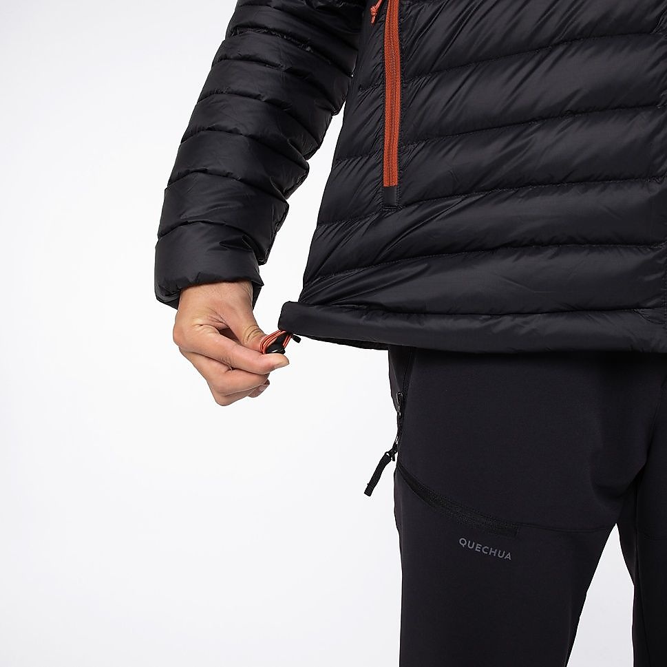 FORCLAZメンズダウンジャケット フード付きTREK500 BLK