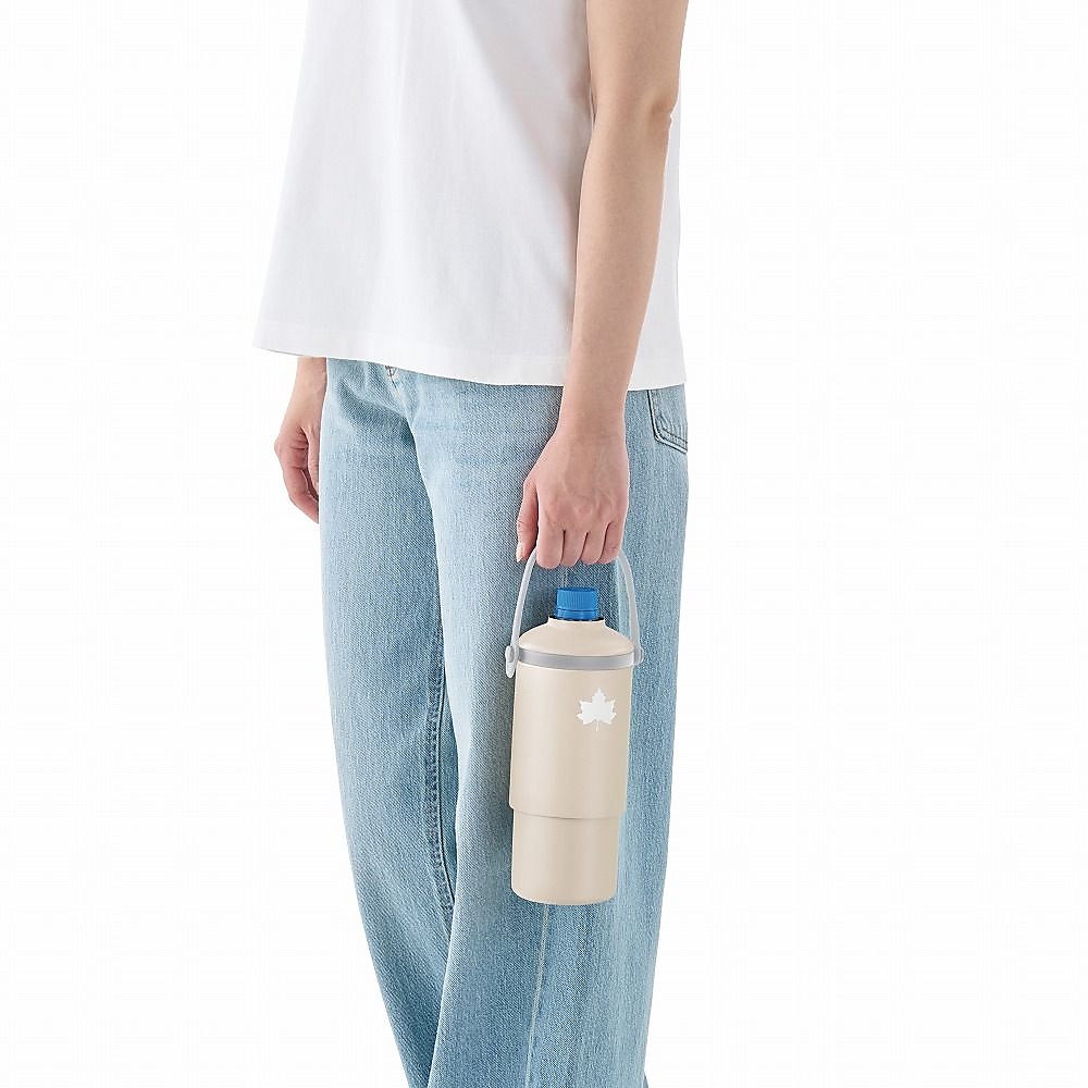 真空「温・冷」ペットボトルシリンダー　ベージュ