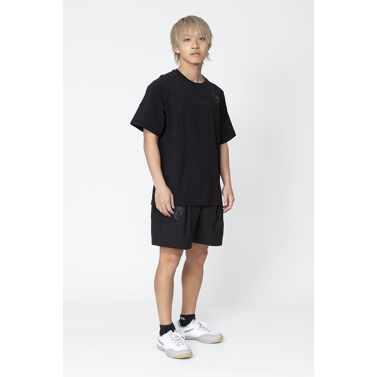 FCA ドライフェザーカラーブロックプラシャツBLK