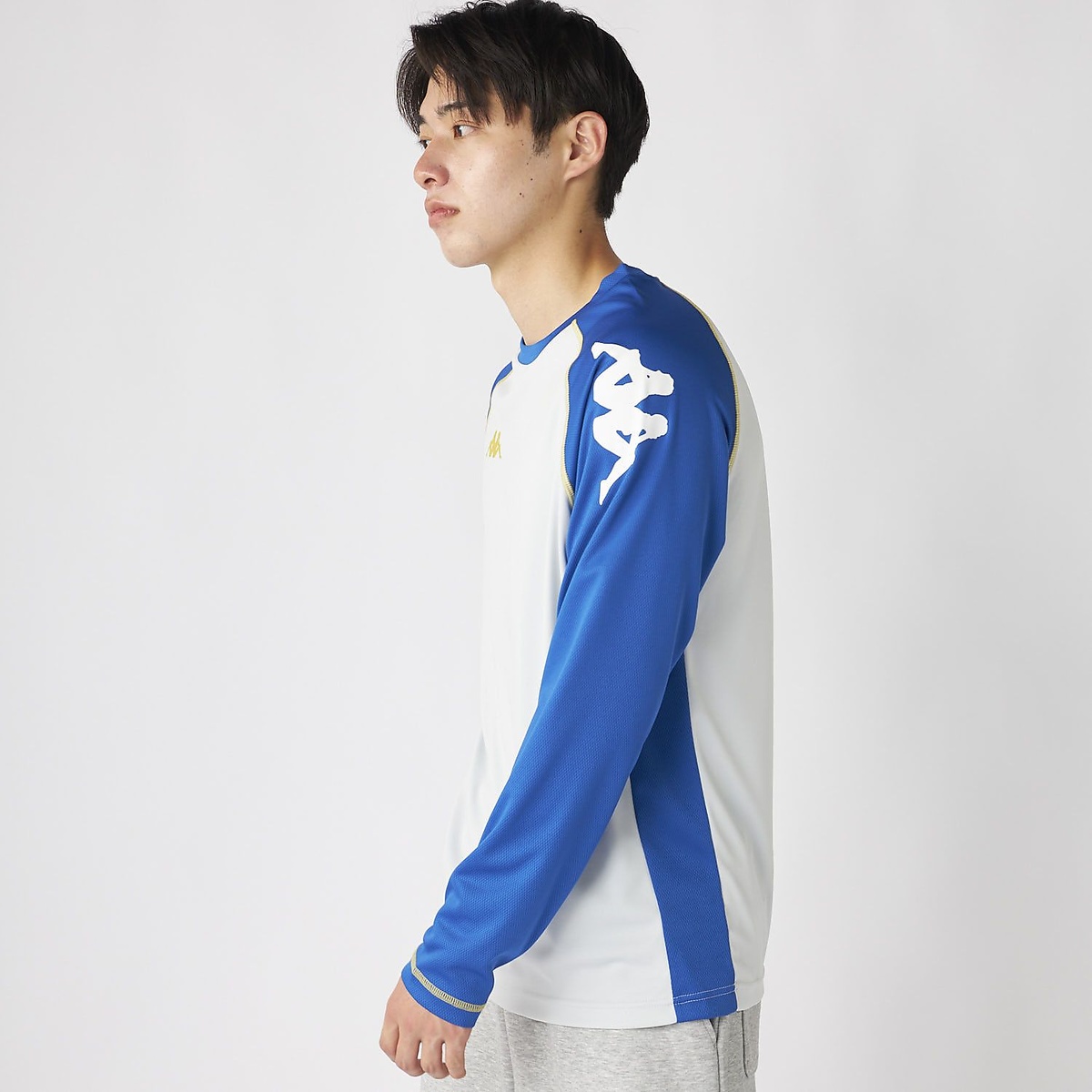 長袖Tシャツ　飾りステッチ×オミニ