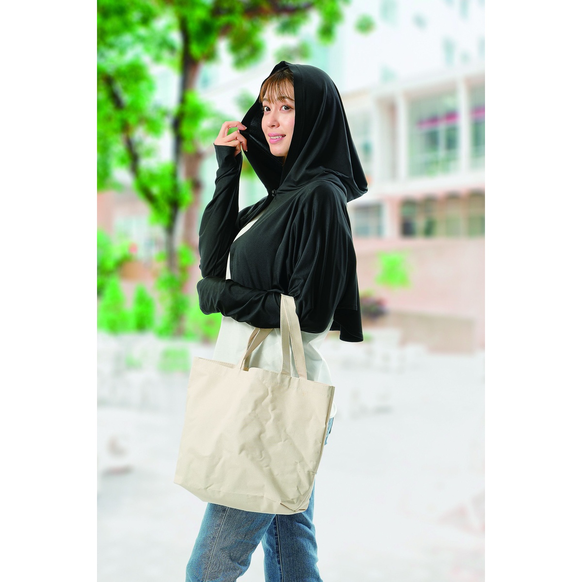 UV＆クールフード付きボレロ