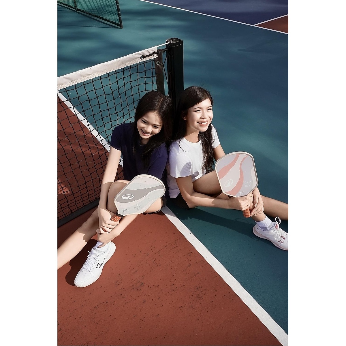 Decathlon ピックルボール初心者セット Play ラケット2本、ボール2個、ケース付き PNK GRN
