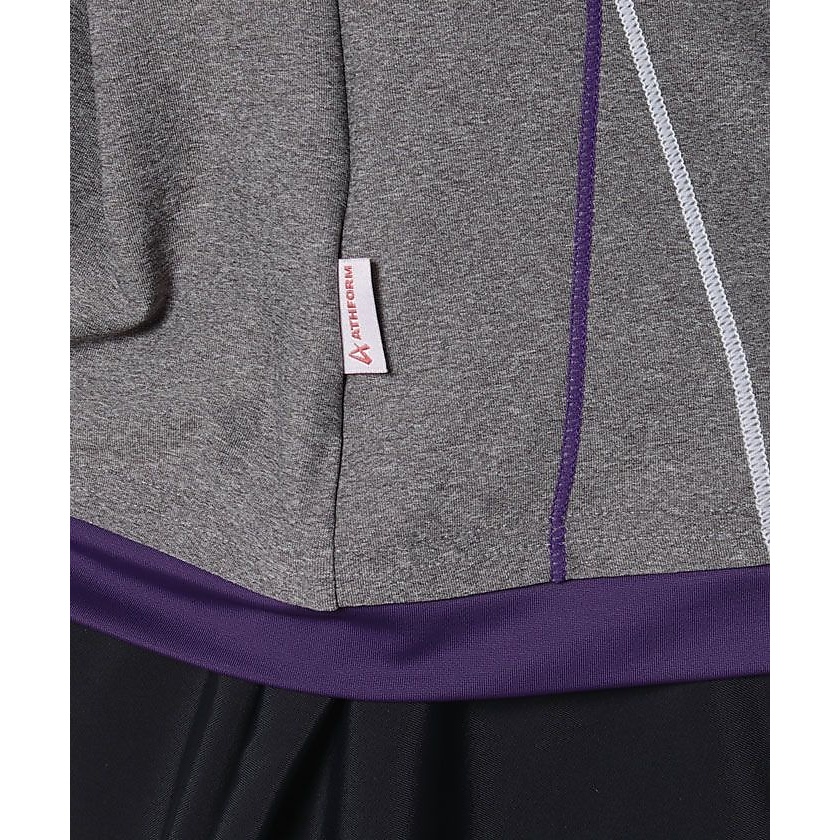 レディースセパレート半袖水着フルジップ