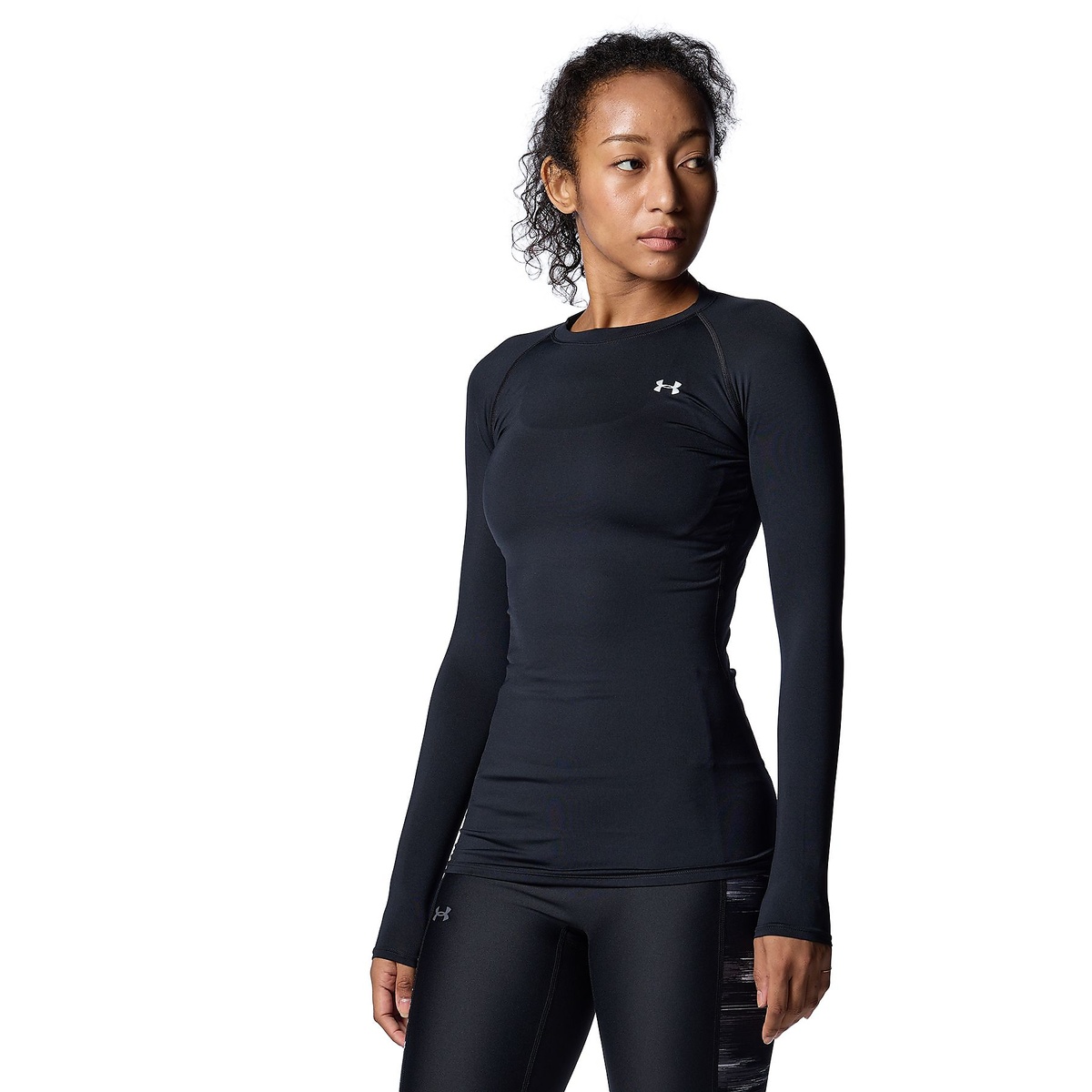 UA HEATGEAR COMPRESSION LONG SLEEVE CREW NECK SHIRT
