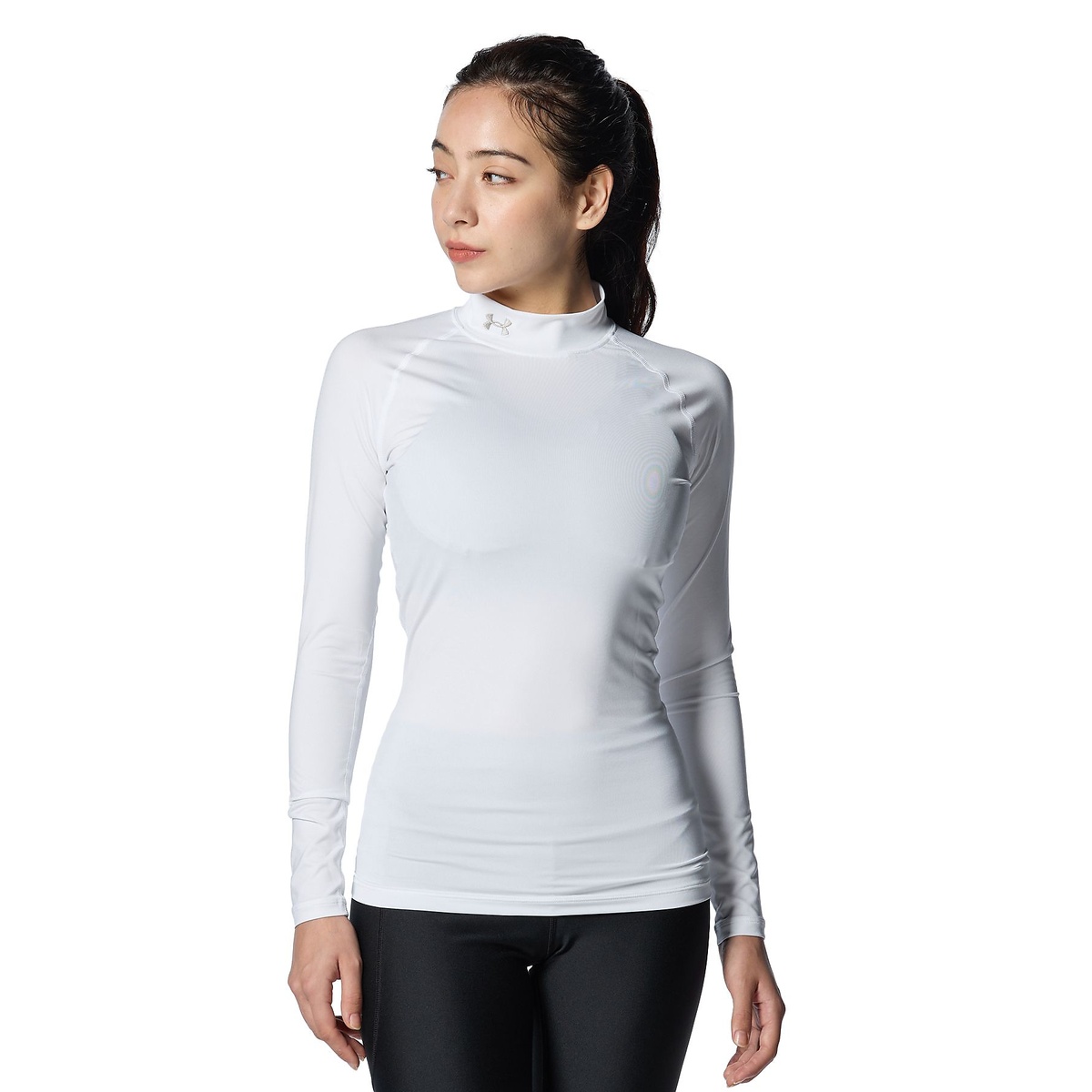 UA HEATGEAR COMPRESSION LONG SLEEVE MOCK NECK SHIRT