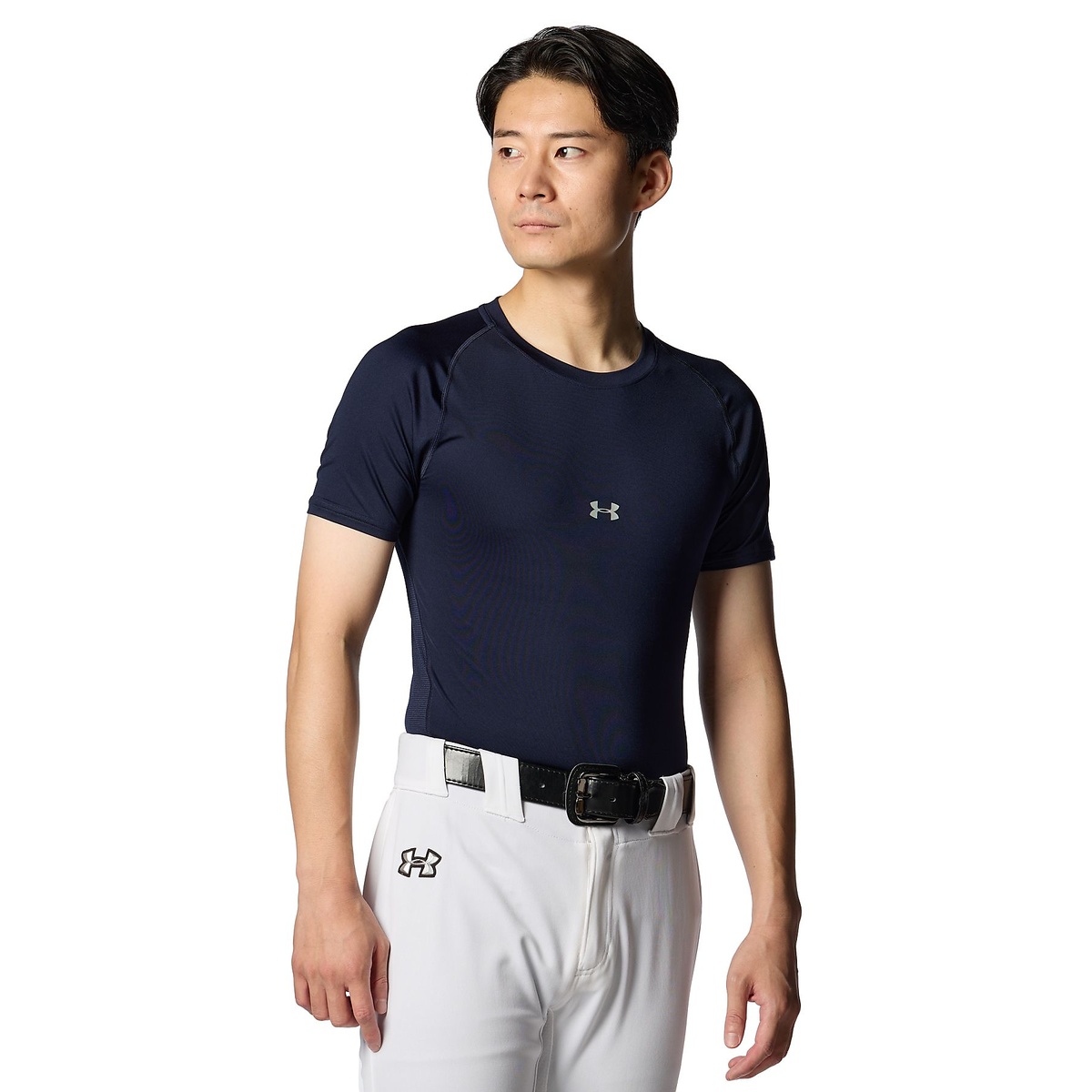 UA HEATGEAR ARMOUR COMPRESSION SHORT SLEEVE CREW NECK SHIRT