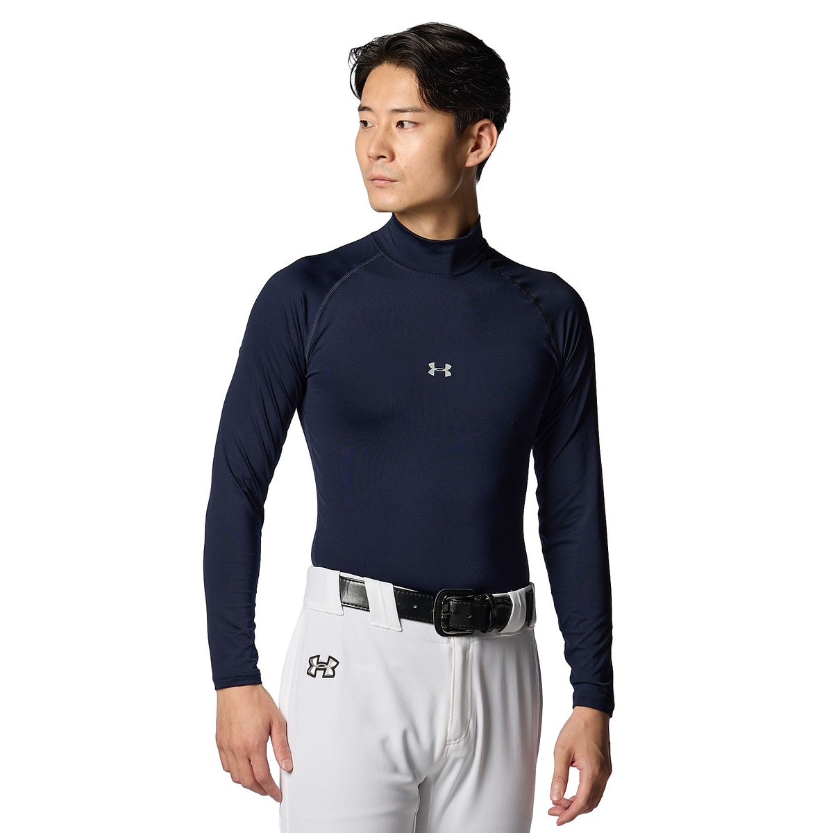 UA HEATGEAR ARMOUR COMPRESSION LONG SLEEVE MOCK NECK SHIRT