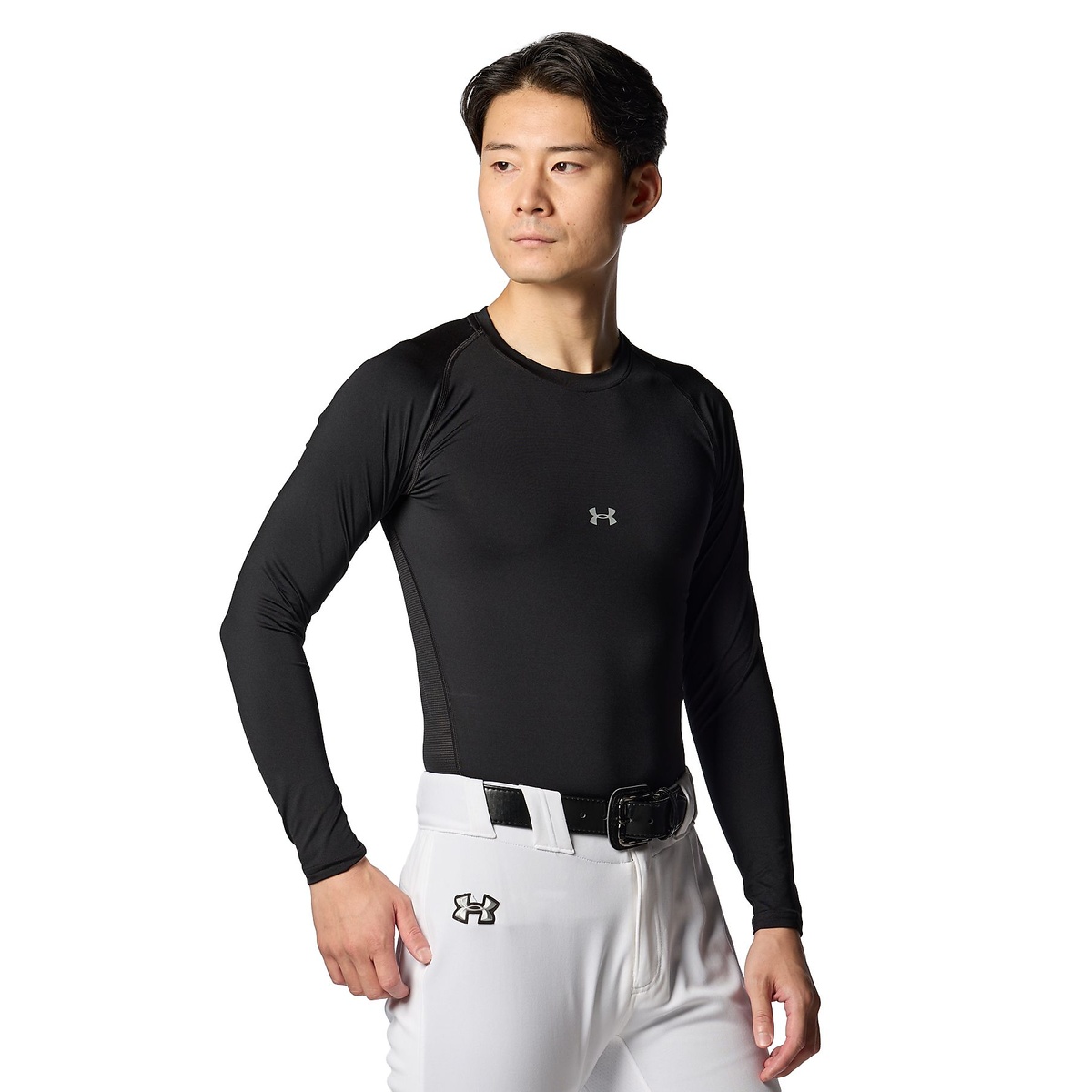 UA HEATGEAR ARMOUR COMPRESSION LONG SLEEVE CREW NECK SHIRT