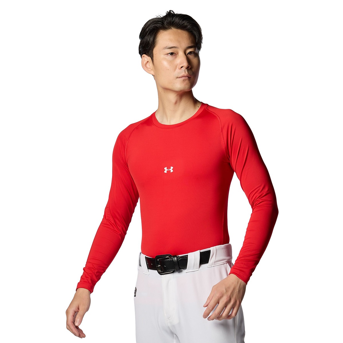UA HEATGEAR ARMOUR COMPRESSION LONG SLEEVE CREW NECK SHIRT