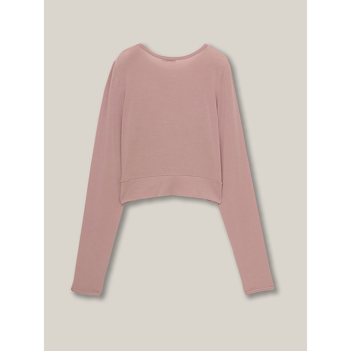 スムースジャージクロップドツィストドレープTシャツ LADIES