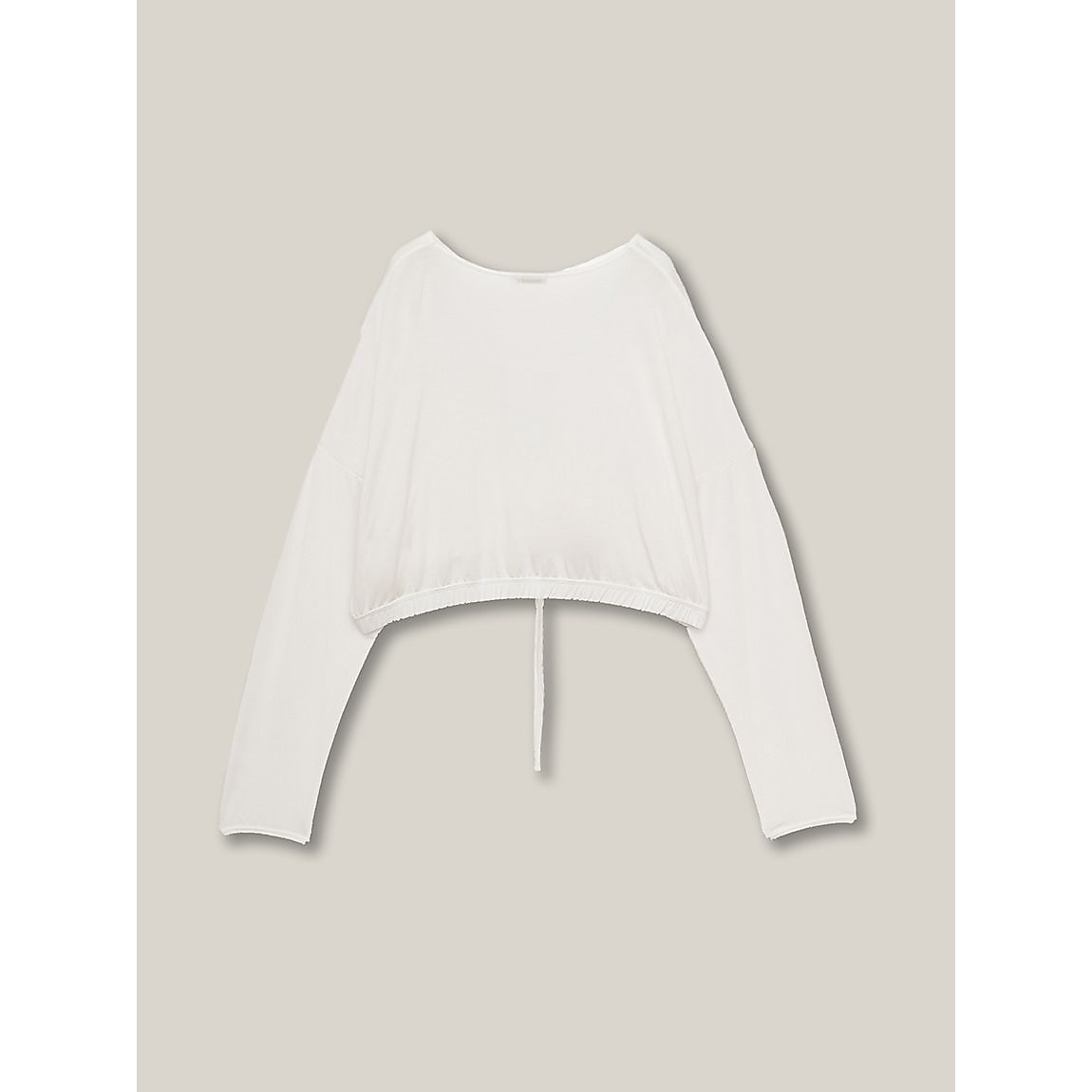 スムースジャージ クロップドドローストリングスTシャツ LADIES