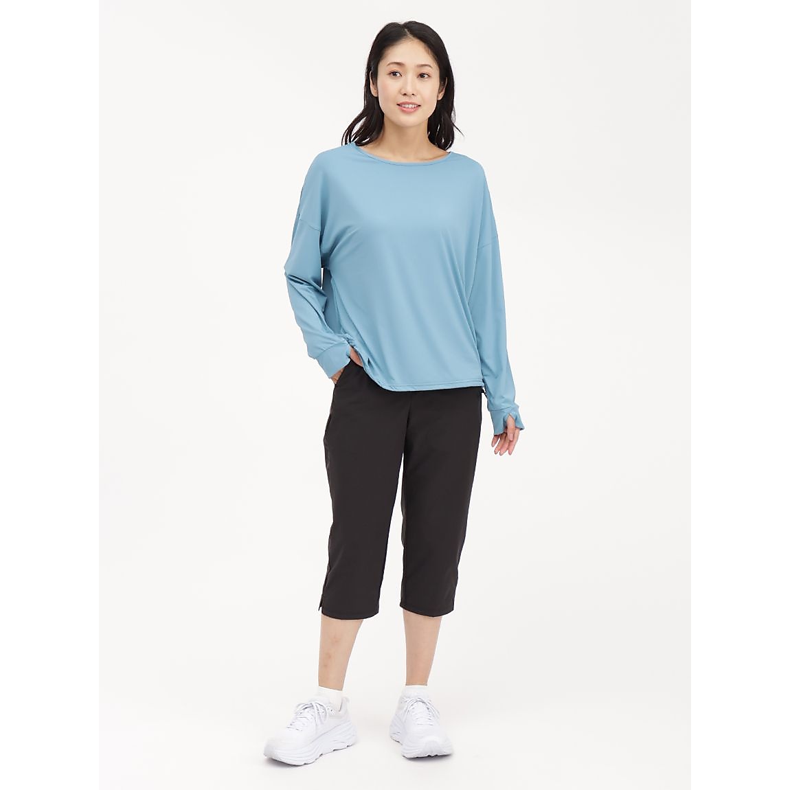 PLWYSAQAドロップショルダーラッシュTレディース