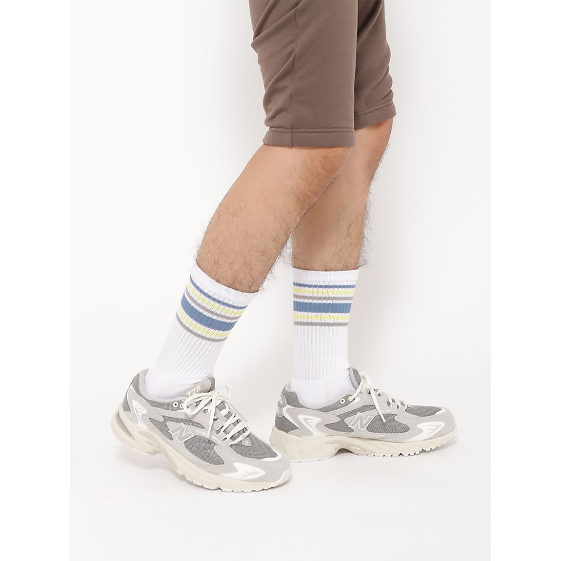 ２足組パイル編 マルチラインソックス：ミドル