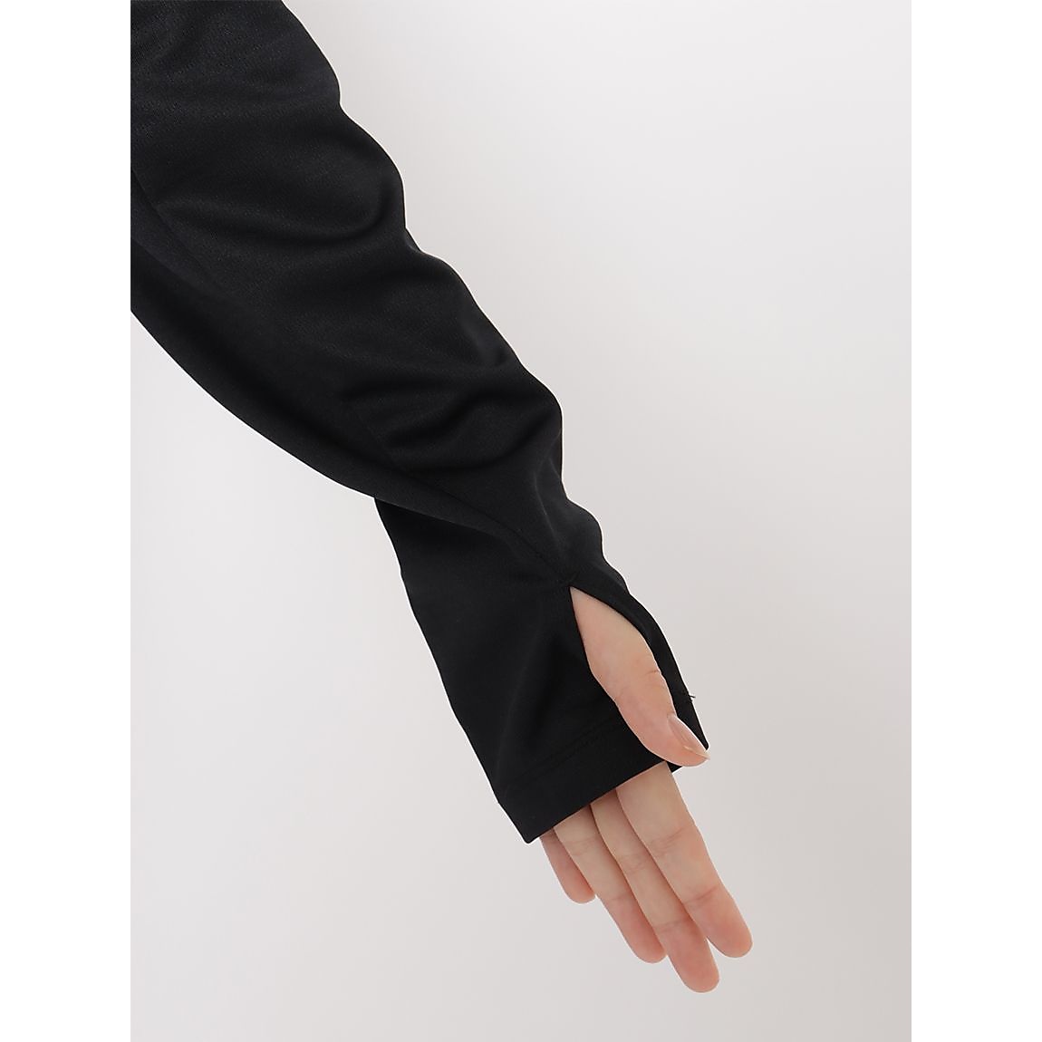 ハニカムドライスムース モックネック長袖TシャツLADIES