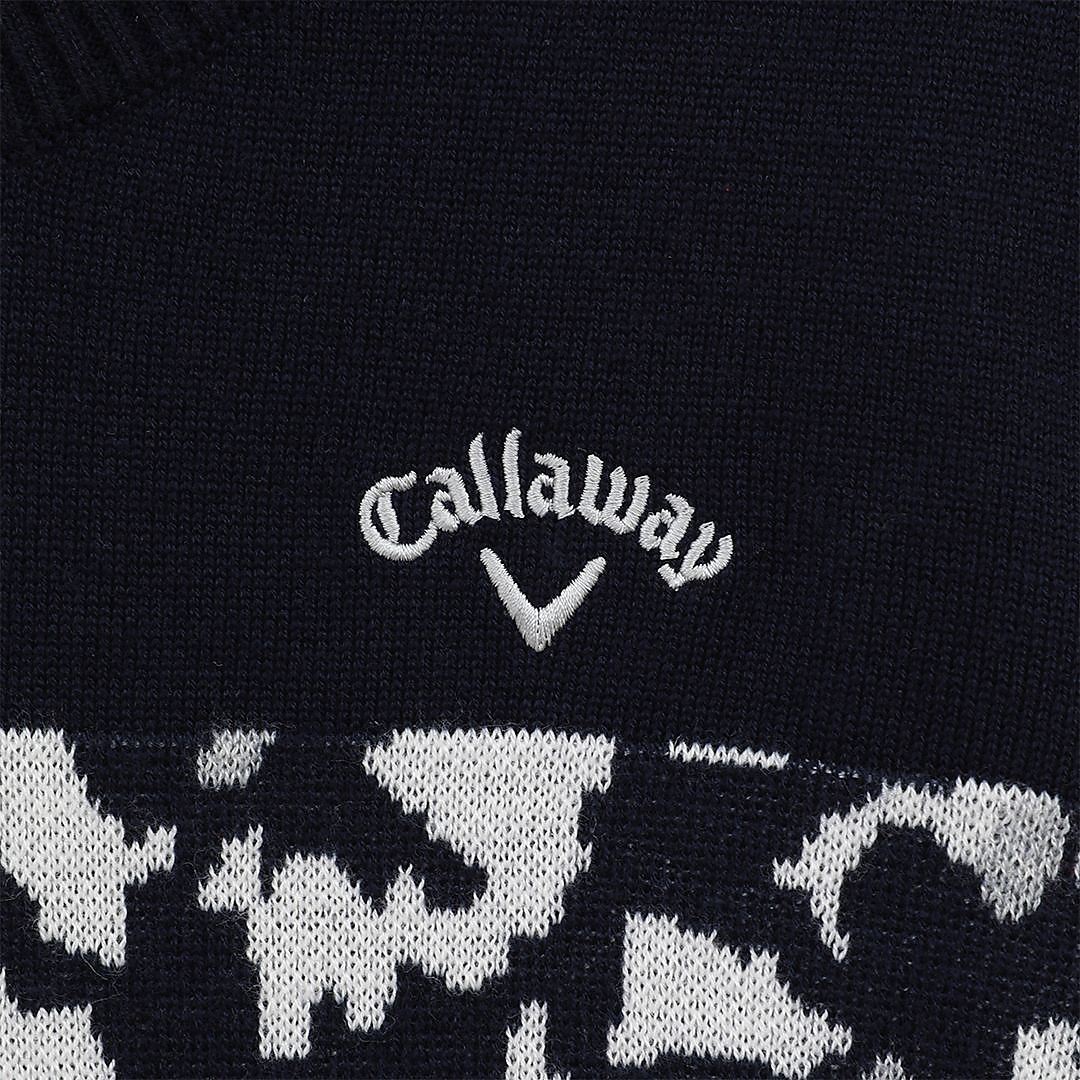 フラワージャカードクルーネックニット