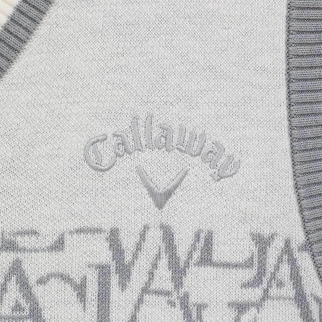 ロゴジャカードニットベスト