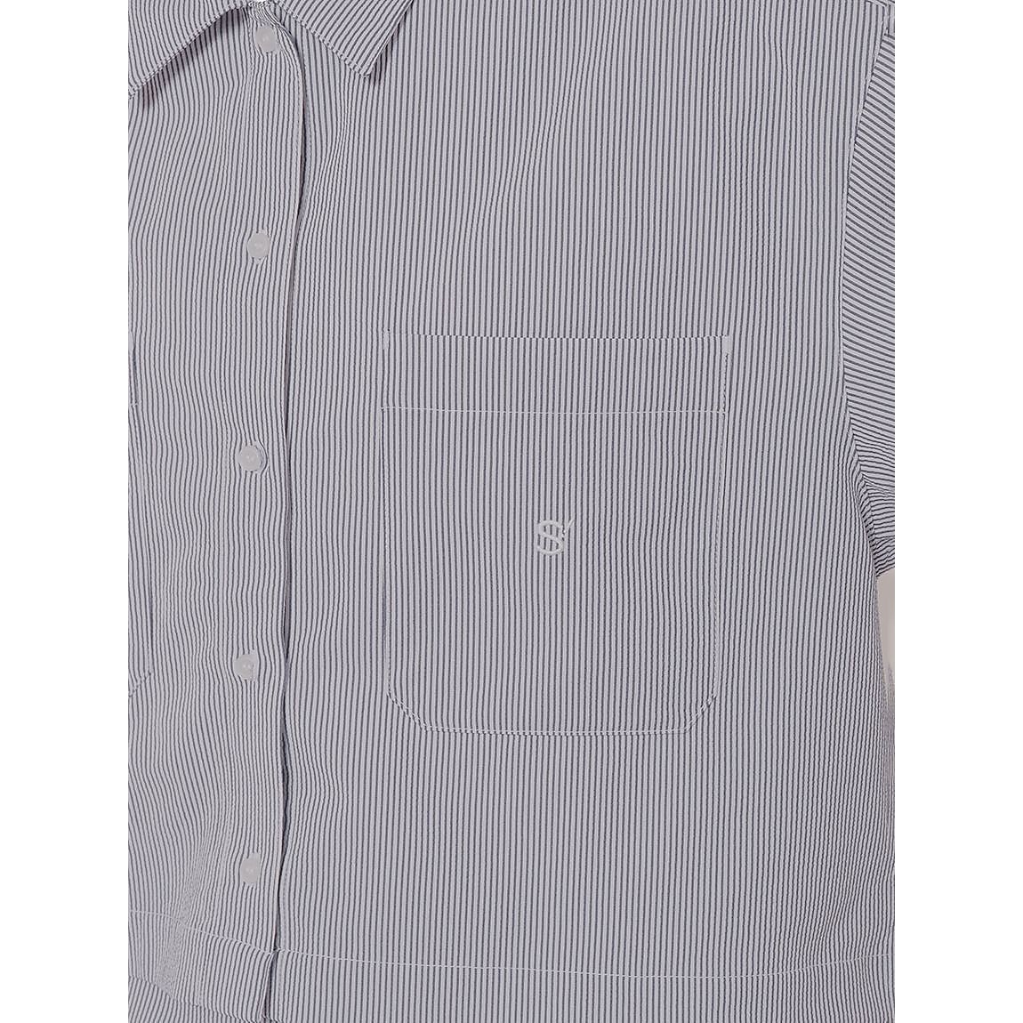 ミニサッカーストライプ クロップトシャツ LADIES